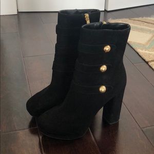 Michael Kors black suede bottles